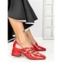 Pantofi cu Toc mic 77-557 RED | CM