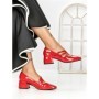 Pantofi cu Toc mic 77-557 RED | CM