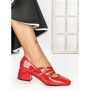 Pantofi cu Toc mic 77-557 RED | CM