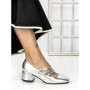 Pantofi cu Toc mic 77-557 SILVER | CM