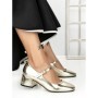 Pantofi cu Toc mic 77-554 GOLD | CM