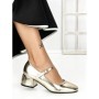 Pantofi cu Toc mic 77-554 GOLD | CM
