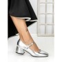Pantofi cu Toc mic 77-554 SILVER | CM