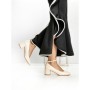 Pantofi cu Toc mic 77-559 BEIGE | CM