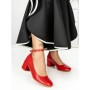 Pantofi cu Toc mic 77-559 RED | CM
