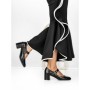 Pantofi cu Toc Gros 77-558 BLACK | CM