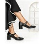 Pantofi cu Toc Gros 77-558 BLACK | CM