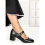 Pantofi cu Toc Gros 77-558 BLACK | CM