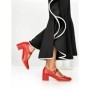 Pantofi cu Toc Gros 77-558 RED | CM