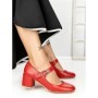 Pantofi cu Toc Gros 77-558 RED | CM