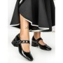 Pantofi cu Toc mic 77-555 BLACK | CM