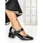Pantofi cu Toc mic 77-555 BLACK | CM