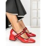 Pantofi cu Toc mic 77-555 RED | CM