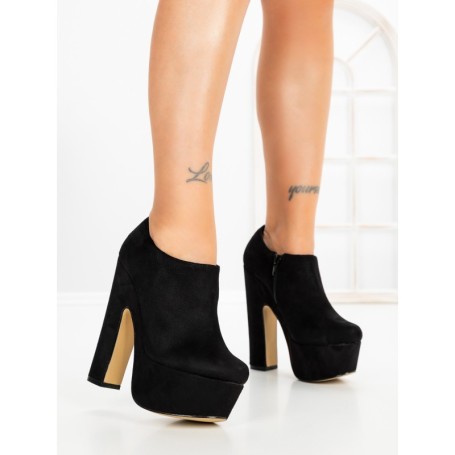 Botine cu Toc Gros 6716N NEGRO | STEPS HIGHER