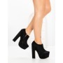 Botine cu Toc Gros 6716N NEGRO | STEPS HIGHER