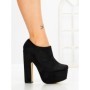 Botine cu Toc Gros 6716N NEGRO | STEPS HIGHER