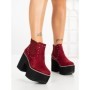 Botine cu Toc Gros 8607B BURDEOS | STEPS HIGHER