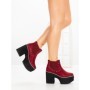 Botine cu Toc Gros 8607B BURDEOS | STEPS HIGHER