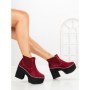 Botine cu Toc Gros 8607B BURDEOS | STEPS HIGHER