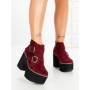 Botine cu Toc Gros 8603B BURDEOS | STEPS HIGHER