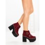 Botine cu Toc Gros 8603B BURDEOS | STEPS HIGHER