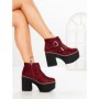Botine cu Toc Gros 8603B BURDEOS | STEPS HIGHER