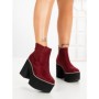 Botine cu Toc Gros 8605B BURDEOS | STEPS HIGHER