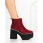 Botine cu Toc Gros 8605B BURDEOS | STEPS HIGHER