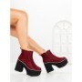 Botine cu Toc Gros 8605B BURDEOS | STEPS HIGHER