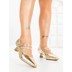 Pantofi cu Toc mic JM270E ORO | ANNALISE