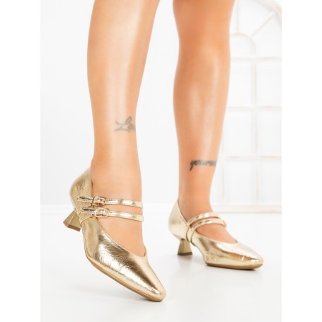 Pantofi cu Toc mic JM270E ORO | ANNALISE