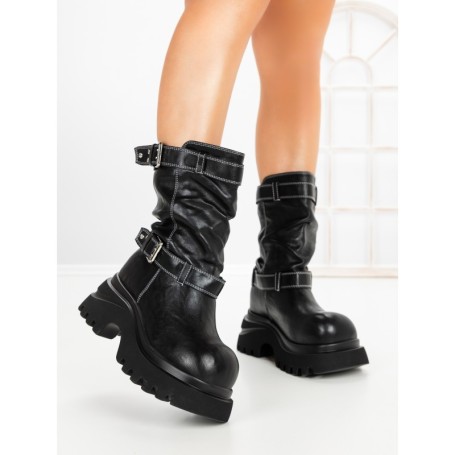 Ghete Dama cu Platforma 1899-18S BLACK | MEI