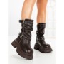 Ghete Dama cu Platforma 1899-18S BROWN | MEI