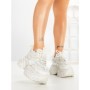 Pantofi Sport Dama cu Platforma 6668-3 WHITE | MEI