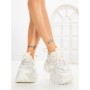 Pantofi Sport Dama cu Platforma 6668-3 WHITE | MEI