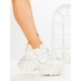 Pantofi Sport Dama cu Platforma 6668-3 WHITE | MEI