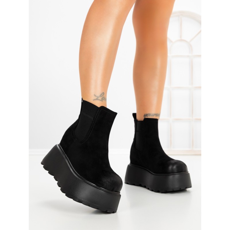 Ghete Dama cu Platforma 8556-2 BLACK | MEI
