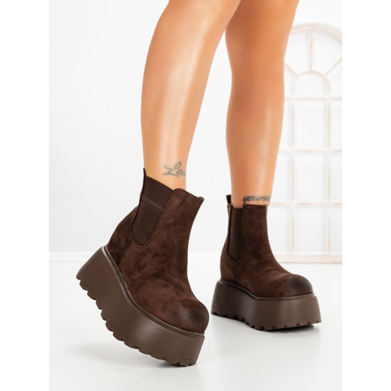 Ghete Dama cu Platforma 8556-2 BROWN | MEI