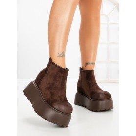 Ghete Dama cu Platforma 8556-3 BROWN | MEI