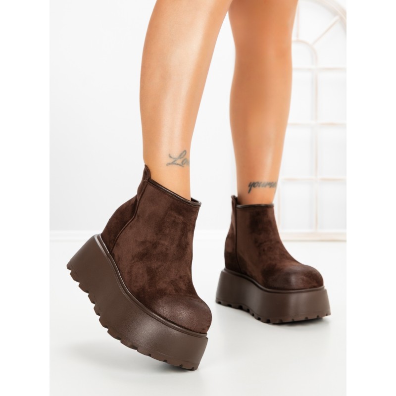 Ghete Dama cu Platforma 8556-3 BROWN | MEI