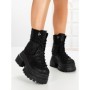 Ghete Dama cu Platforma 8505-3 BLACK | MEI