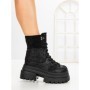 Ghete Dama cu Platforma 8505-3 BLACK | MEI