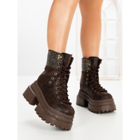 Ghete Dama cu Platforma 8505-3 BROWN | MEI