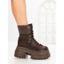 Ghete Dama cu Platforma 8505-3 BROWN | MEI