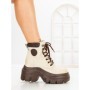 Ghete Dama cu Platforma 8501-3 BEIGE | MEI