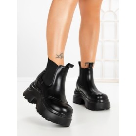 Ghete Dama cu Platforma 8502-2 BLACK | MEI