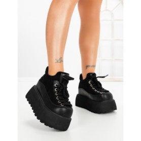 Ghete Dama cu Platforma 9018-1S BLACK | MEI