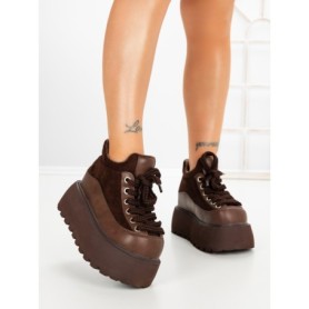 Ghete Dama cu Platforma 9018-1S BROWN | MEI
