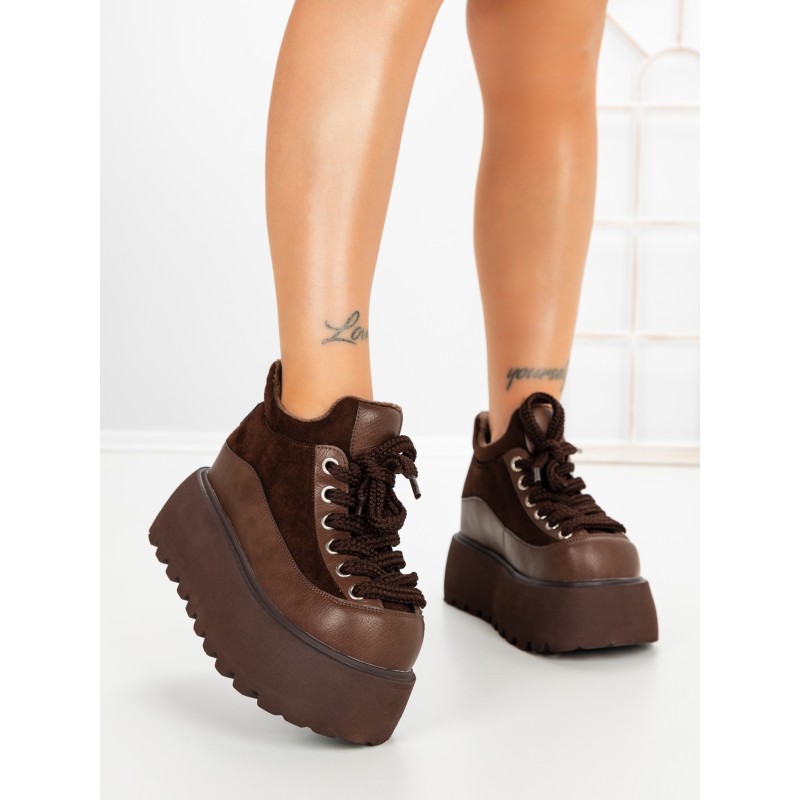 Ghete Dama cu Platforma 9018-1S BROWN | MEI