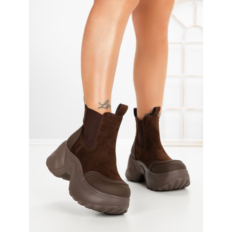 Ghete Dama cu Platforma 7780-30C BROWN | MEI